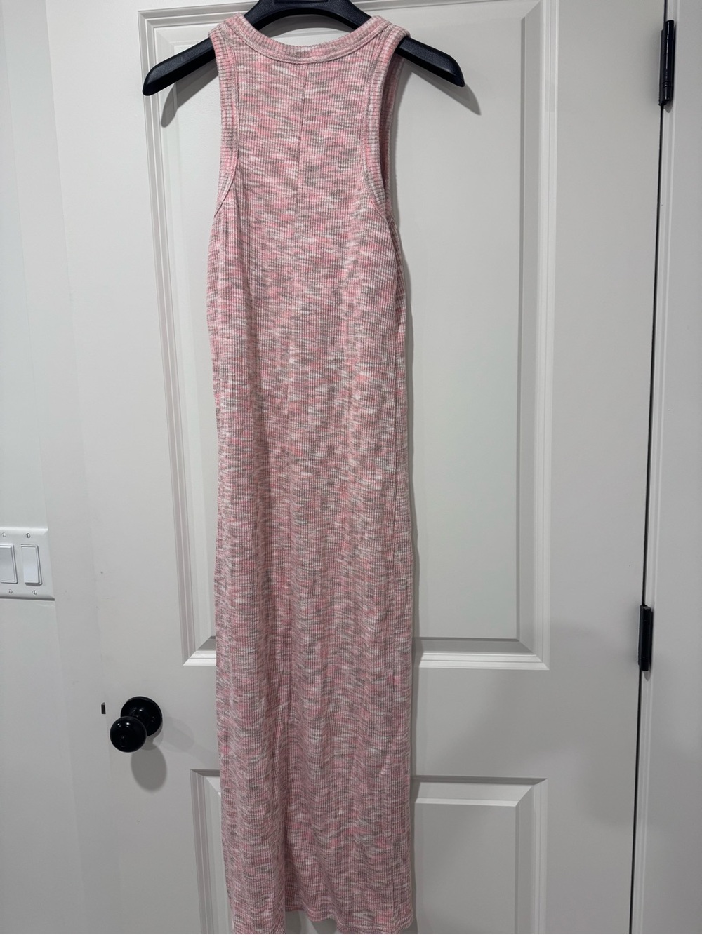 Old Navy Pink Heather Ribbed Maxi Dress